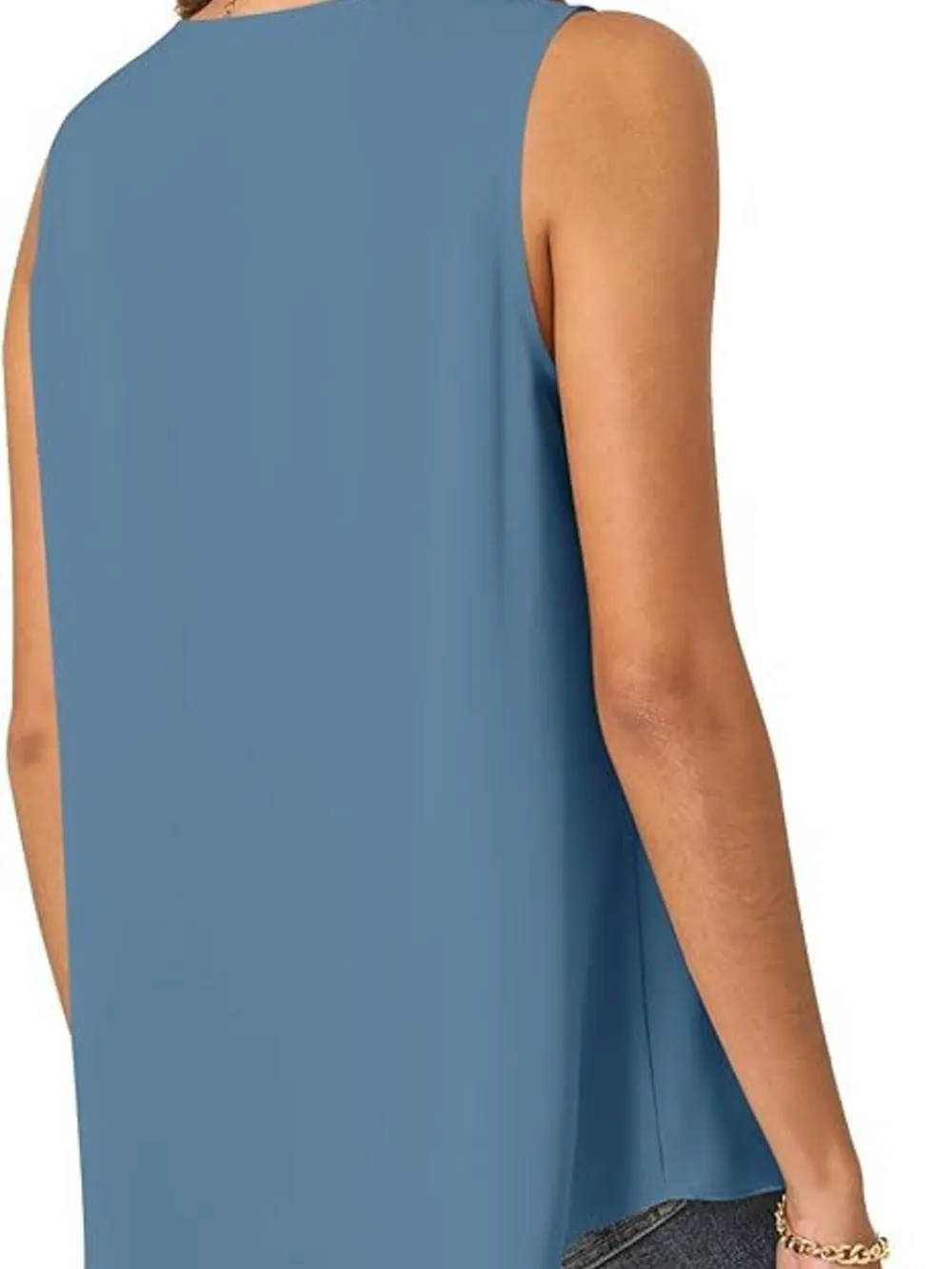 Full Size V-Neck Sleeveless Tank Top Plus Size, image 27
