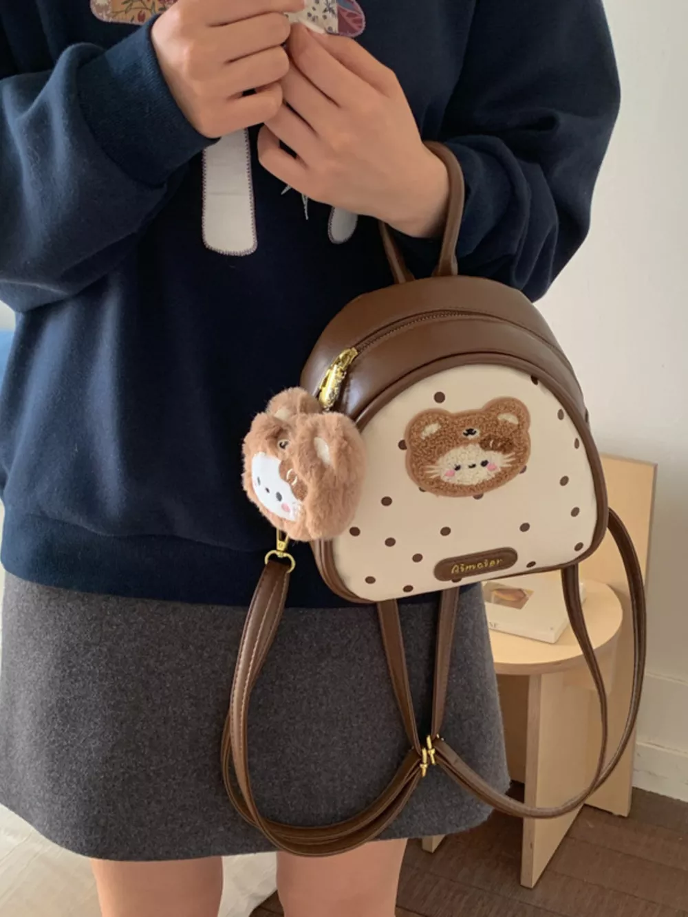 Cartoon Bear Backpack Bag, image 6