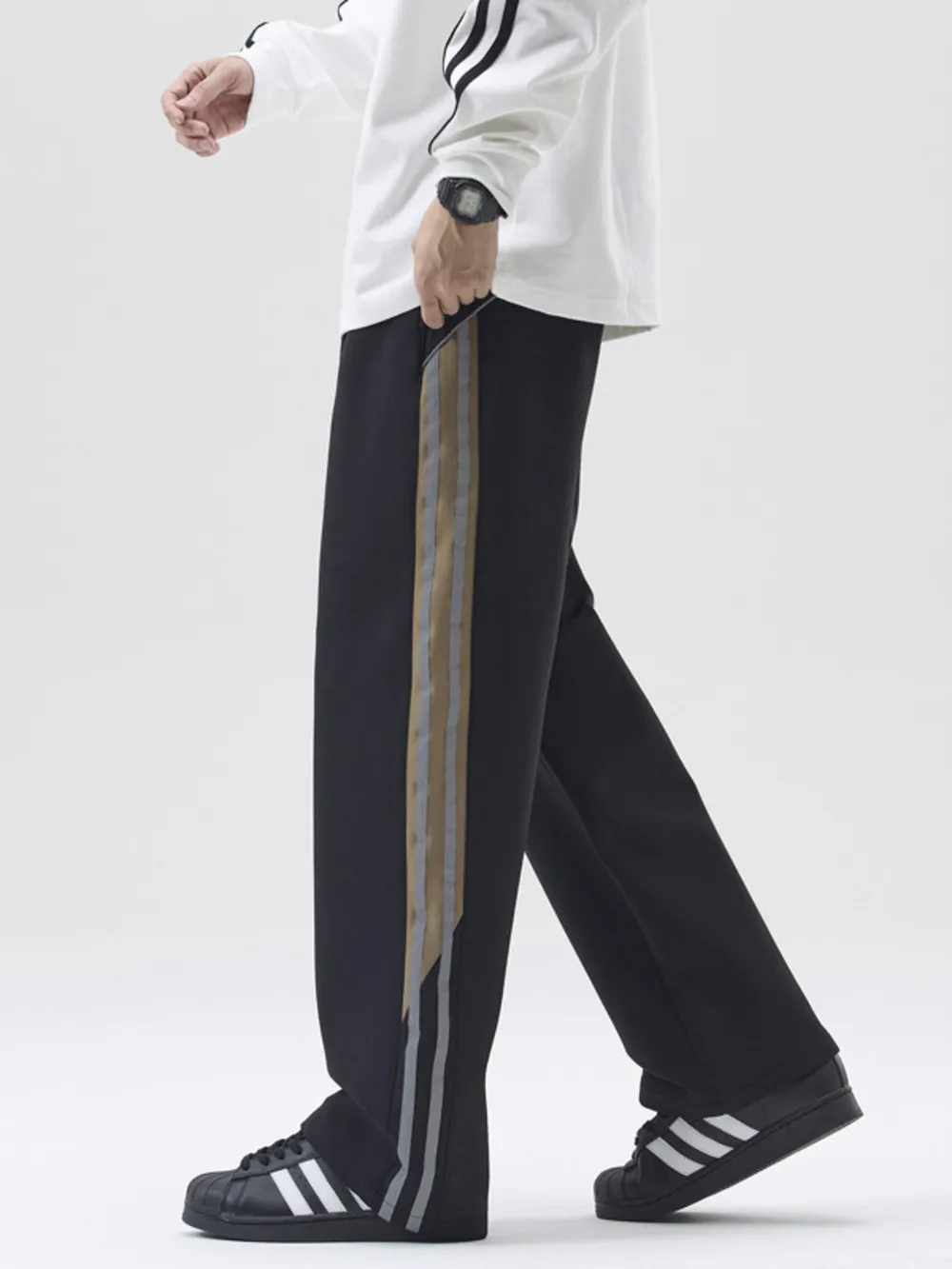 Men's Full Size Drawstring Wide Leg Pants Plus Size, image 3