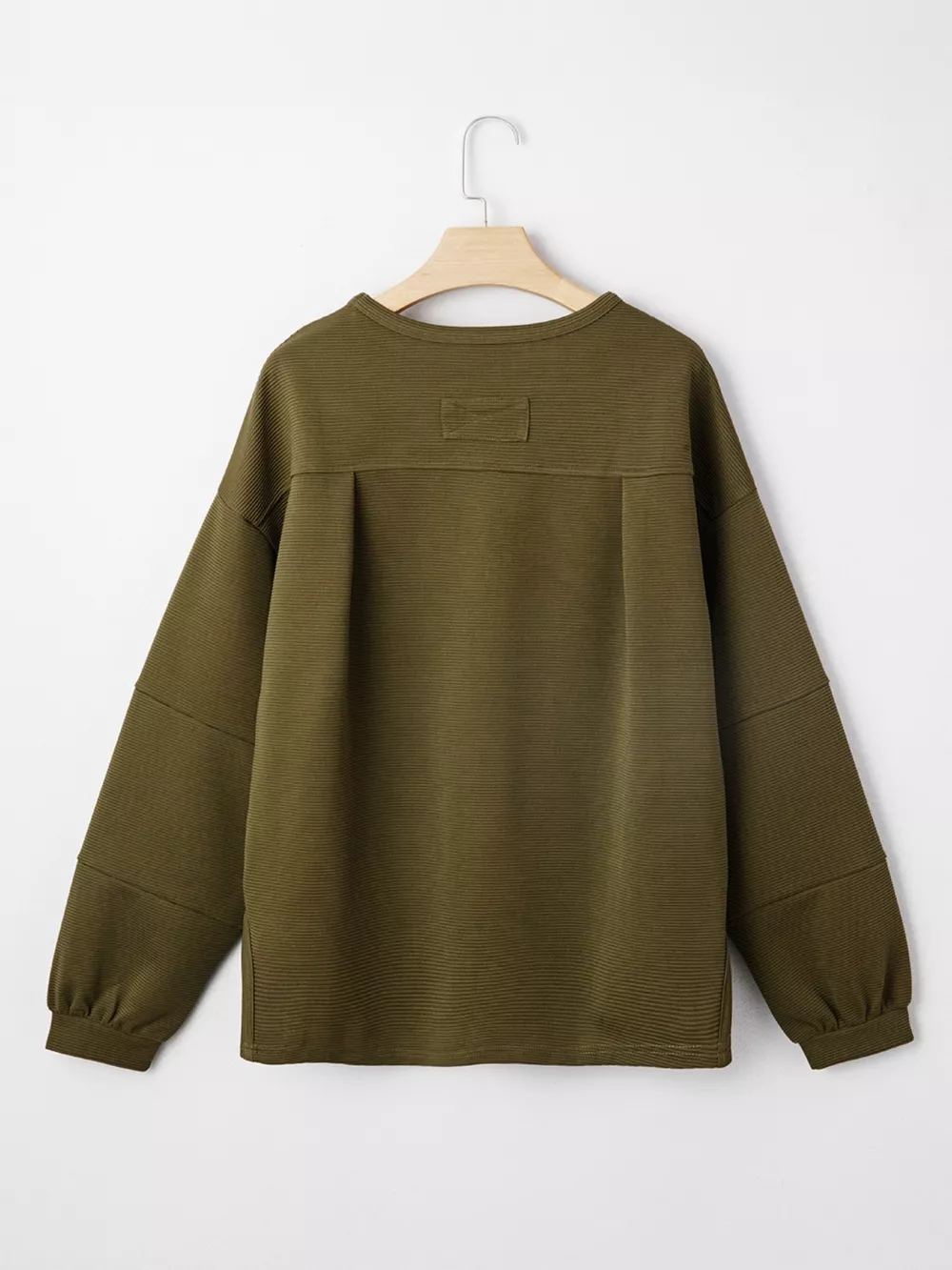 Ribbed Knit Oversized Sweatshirt, image 9