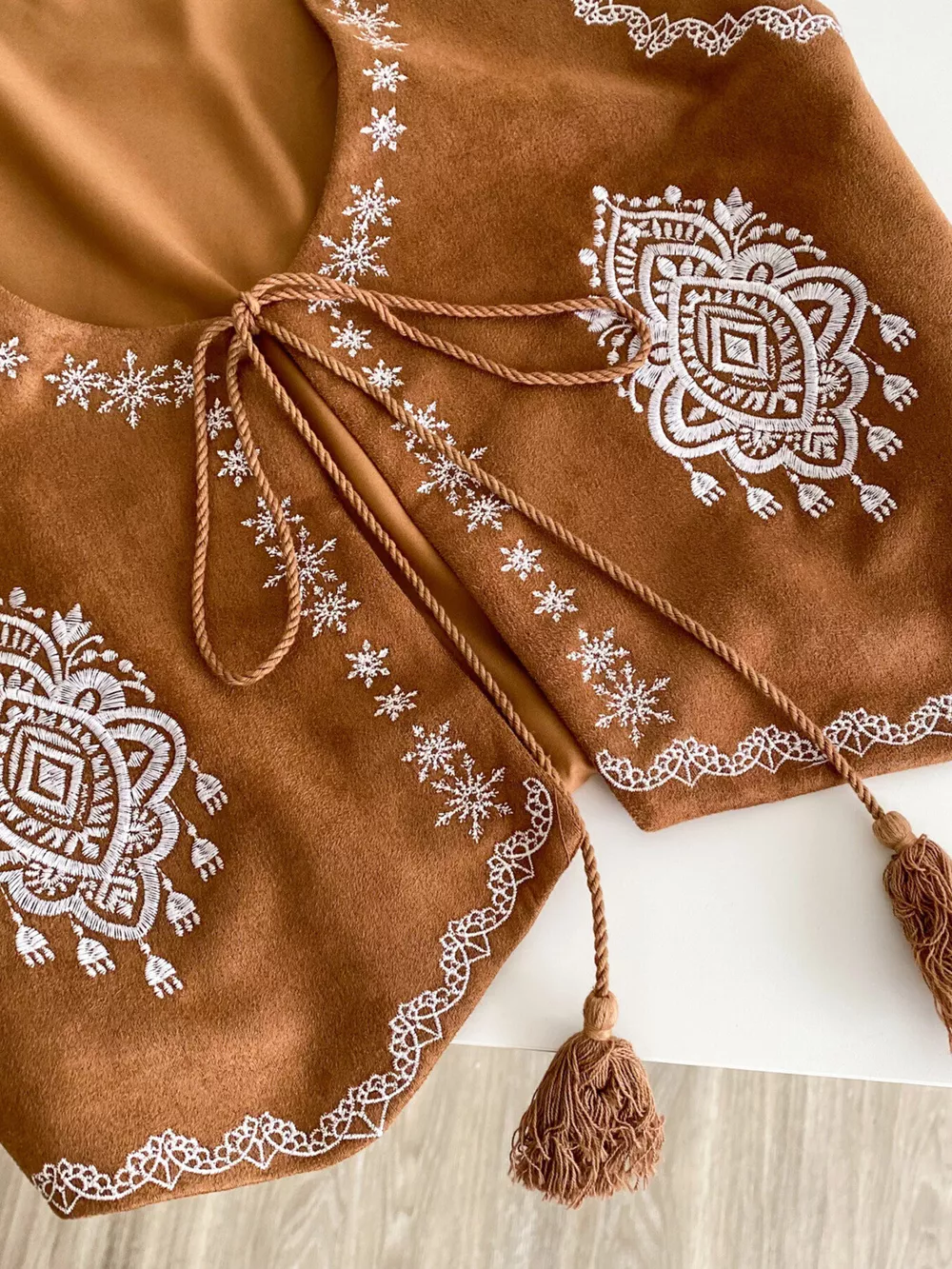 Embroidered Tassel Vest Coat, image 4
