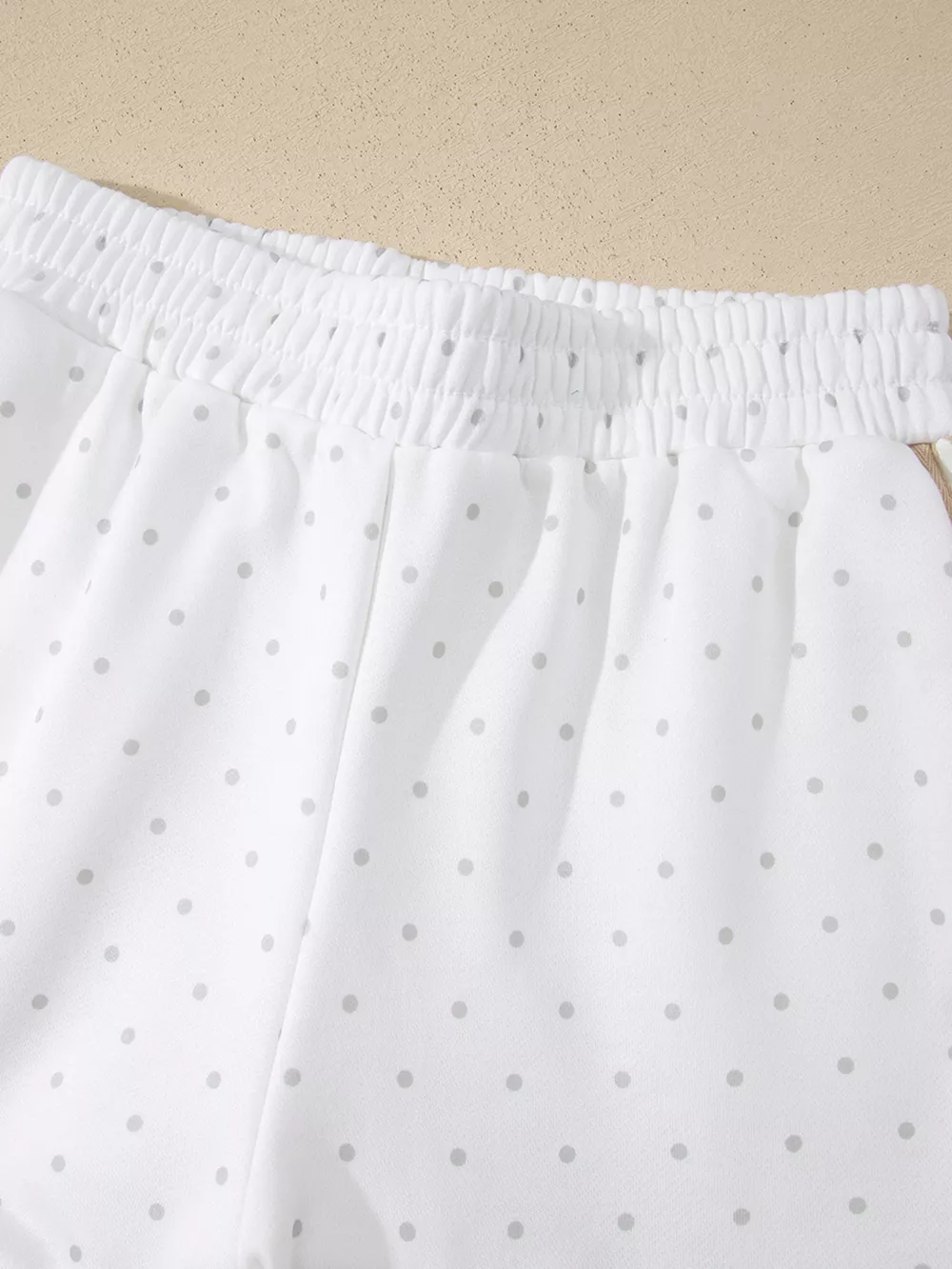 Polka Dot Long Sleeve Sweatshirt and Shorts Set, image 11