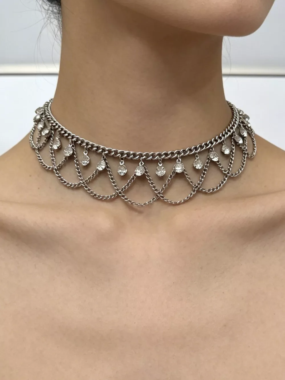 18K Gold-Plated Zircon Chain Necklace, image 8