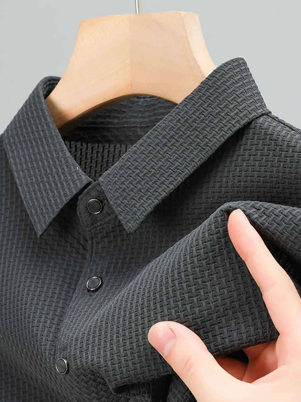 Men's Button Detail Short Sleeve Polo, image 3
