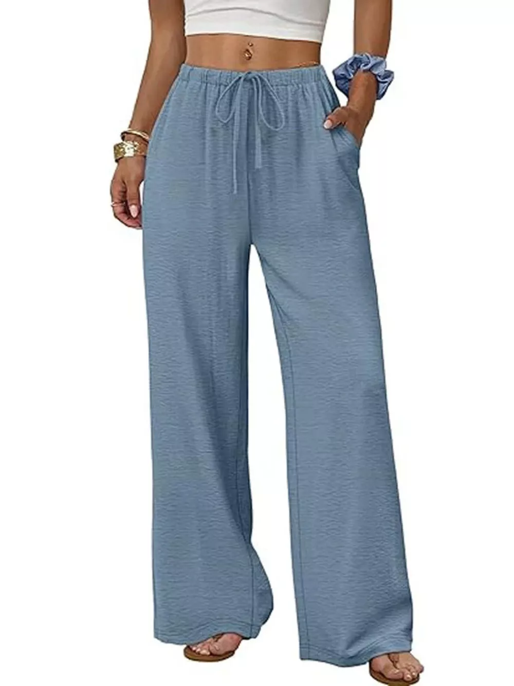 High-Waisted Wide-Leg Pants, image 2