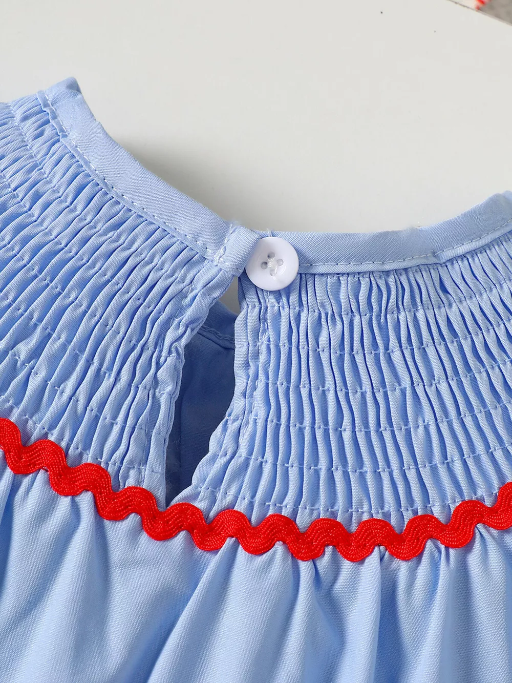 Children's American Flag Smocked Top and Shorts Set, image 4