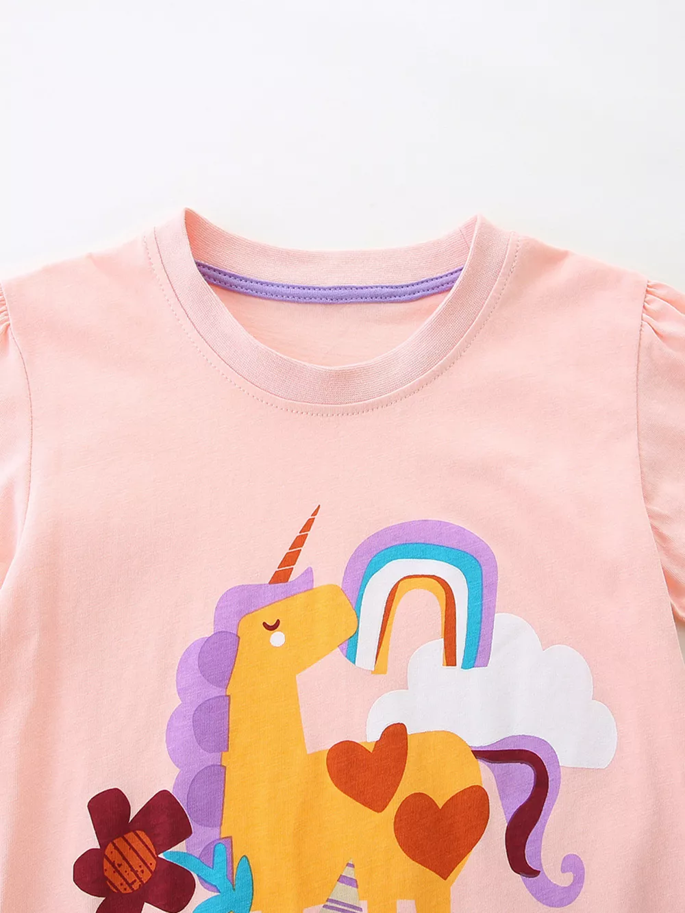 Children's Unicorn Graphic Tee and Shorts Set, image 3