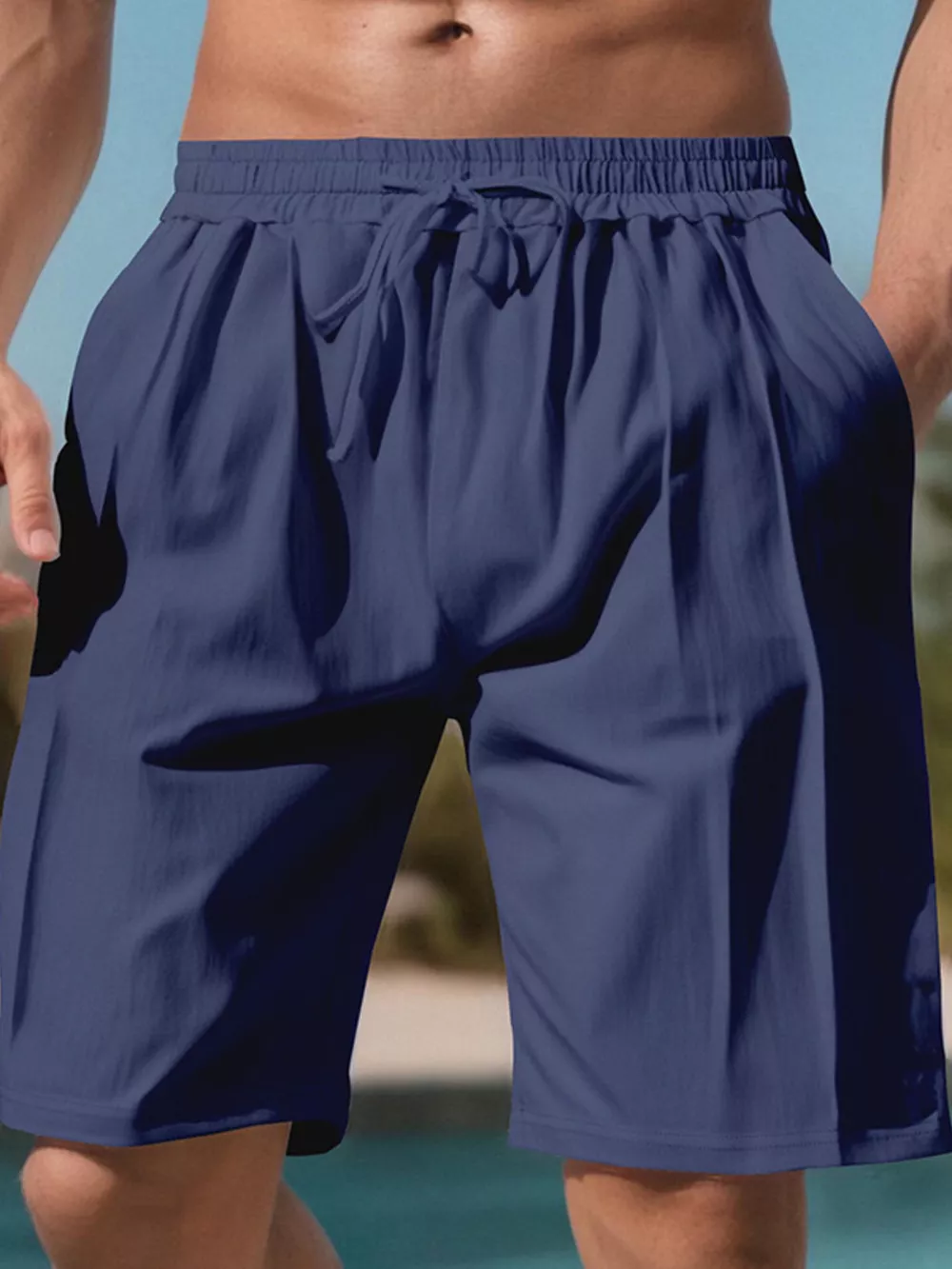 Men's Full Size Drawstring Shorts with Pockets Plus Size, image 4