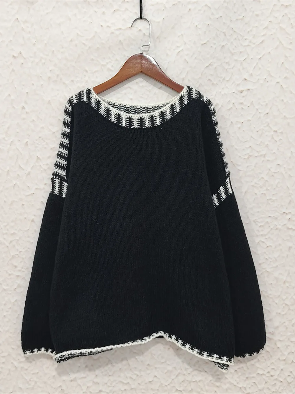 Contrast Trim Oversized Sweater, image 5