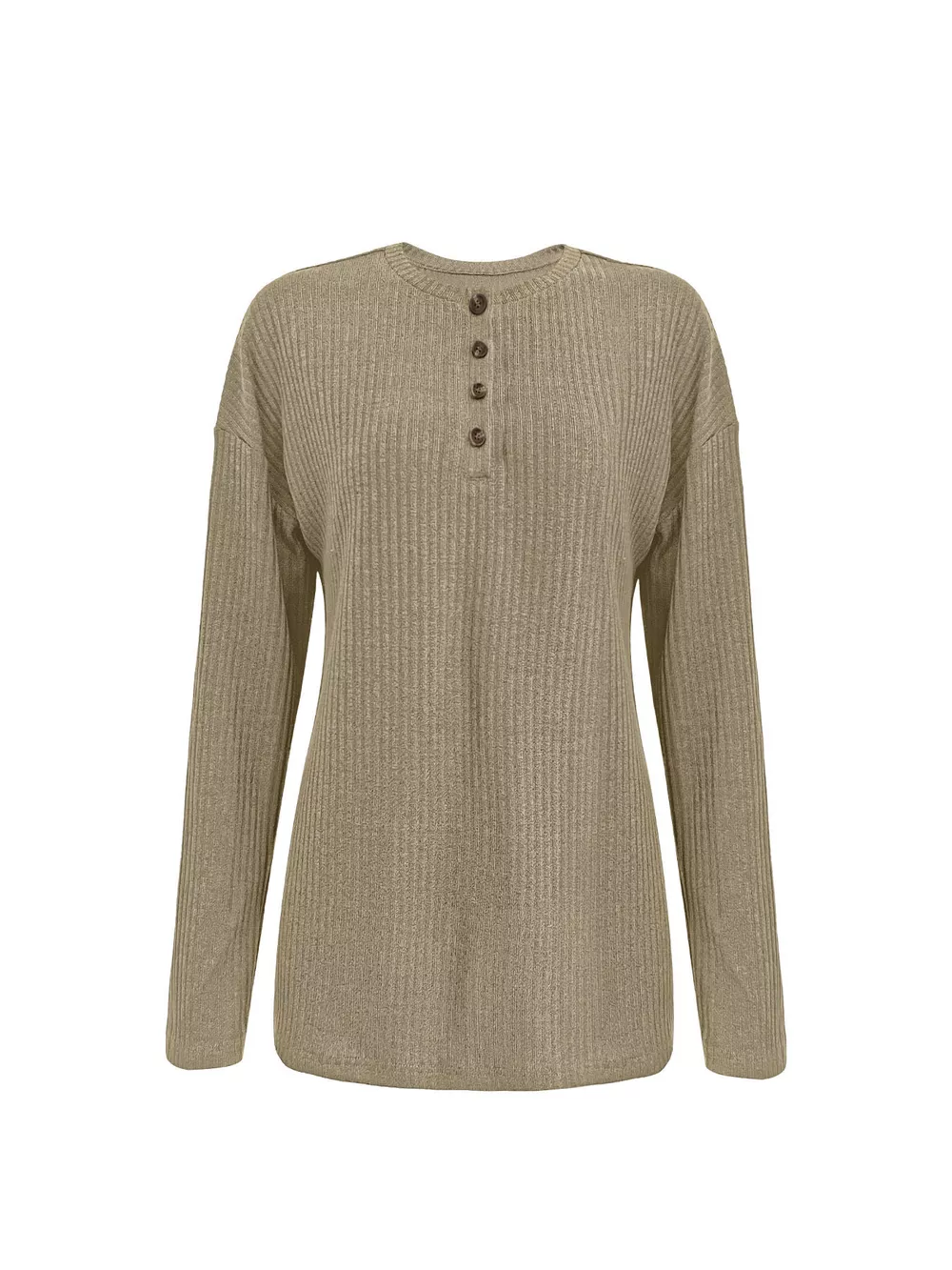 Button-Detail Dropped Shoulder Top, image 12