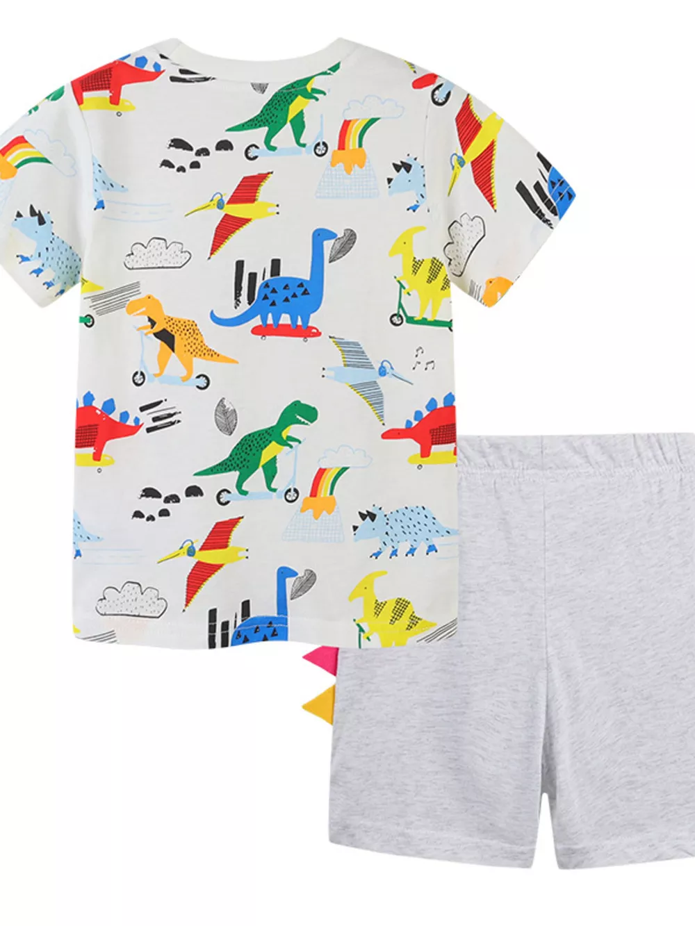 Children's Dinosaur Print Short Sleeve Tee and Shorts Set, image 3