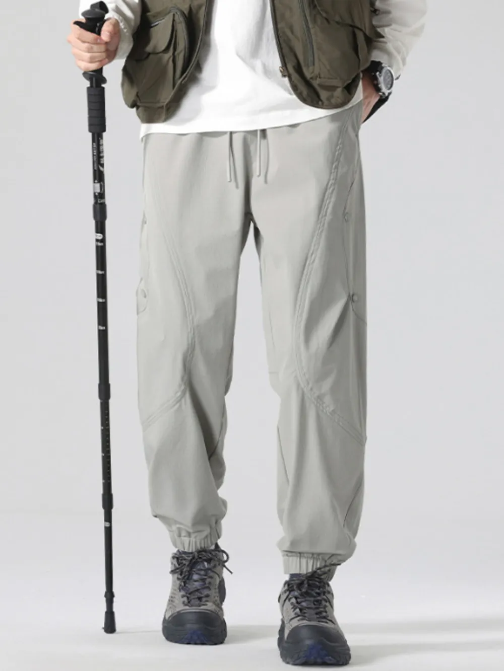 Men's Plus Size Casual Drawstring Joggers, image 3