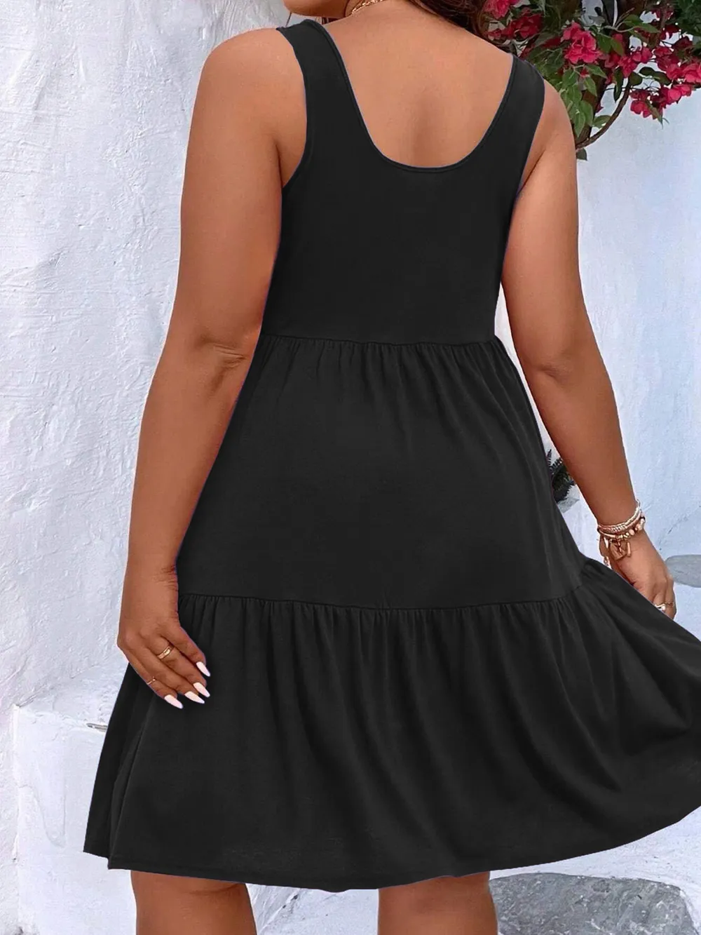 Plus Size Tiered Scoop Neck Tank Dress, image 18