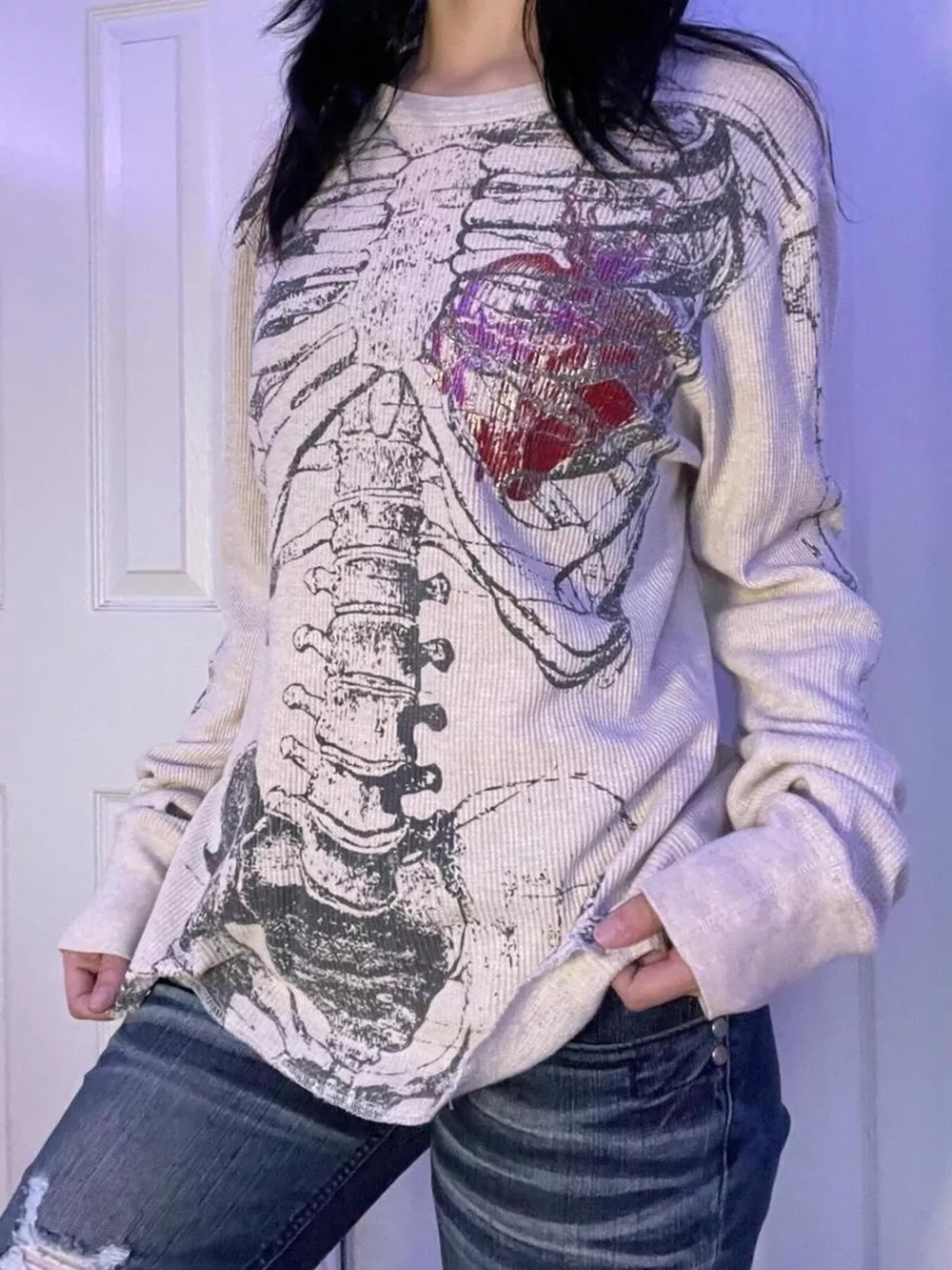 Skeleton Long Sleeve T-Shirt, image 2