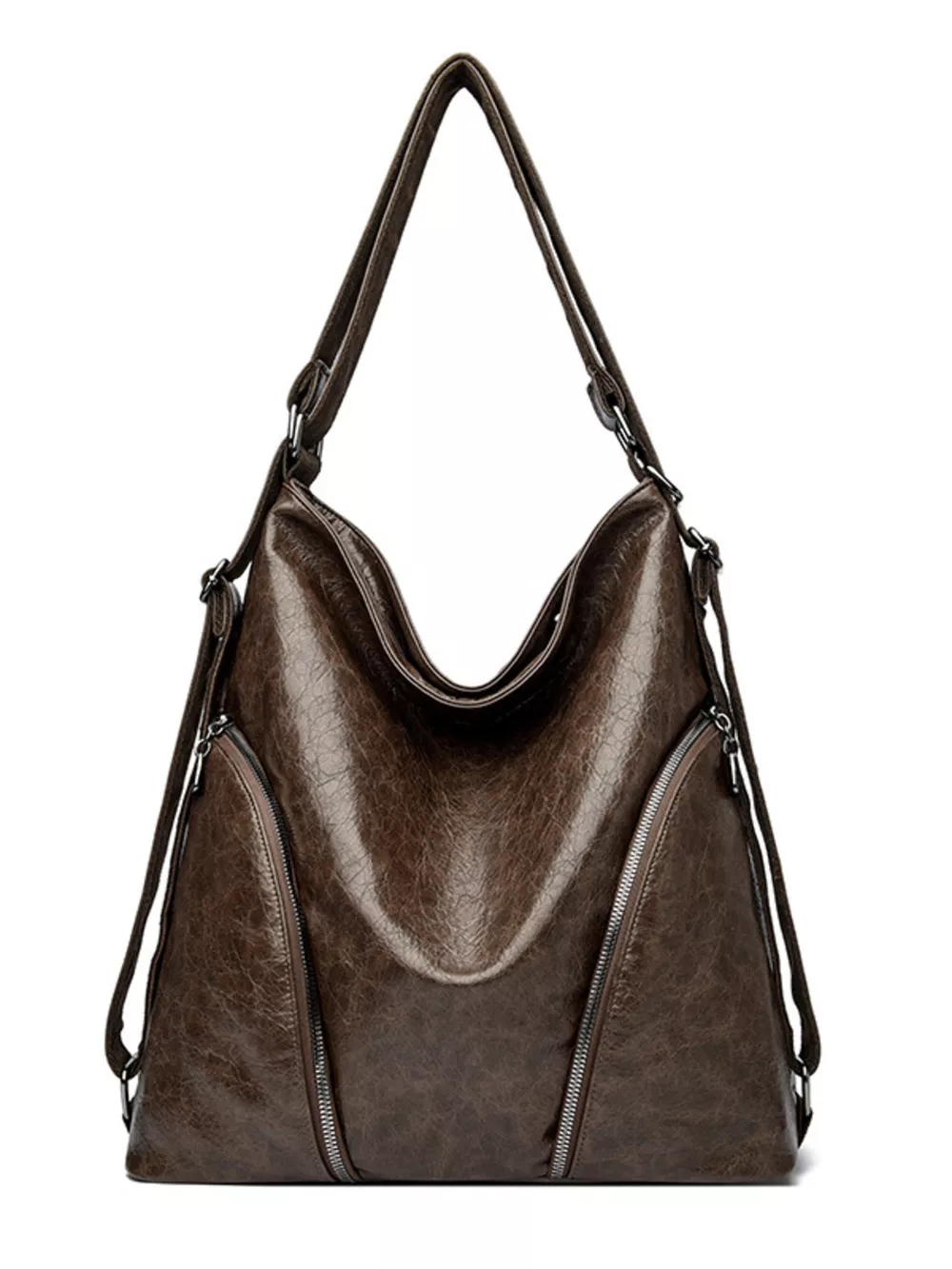 Large PU Leather Hobo Tote Bag, image 5