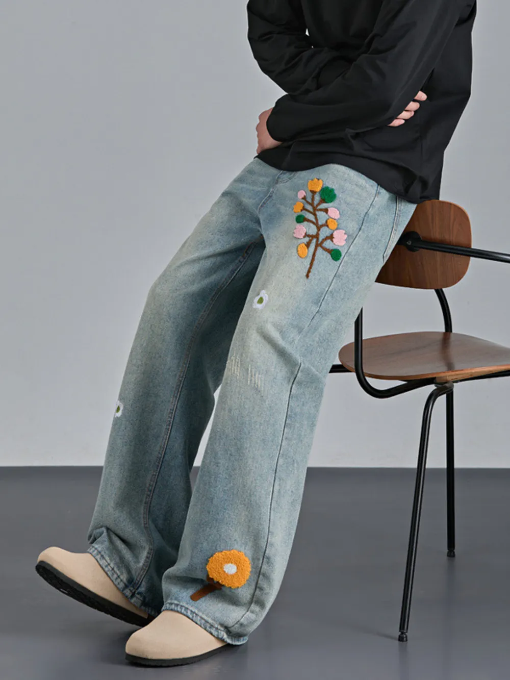 Men's Wide Leg Jeans, image 4