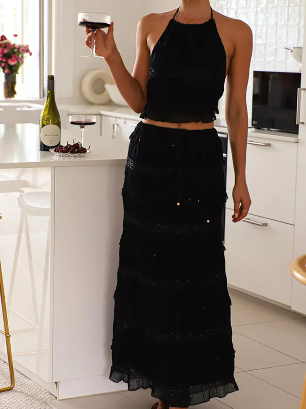 Sleeveless Top and Maxi Skirt Set, image 19