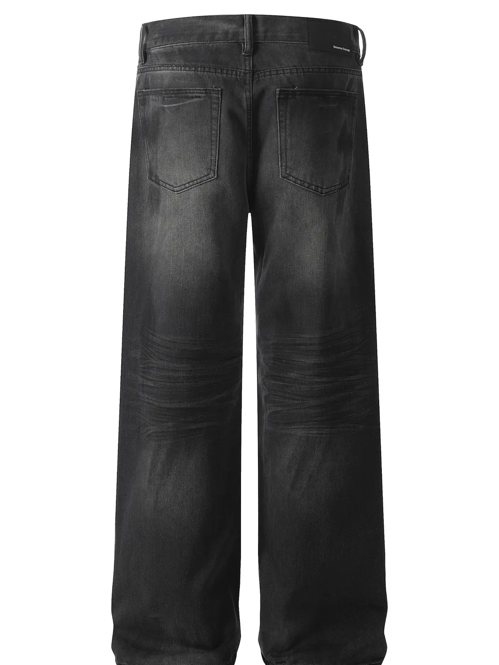 Men's Washed Wide Leg Relaxed Fit Jeans, image 2