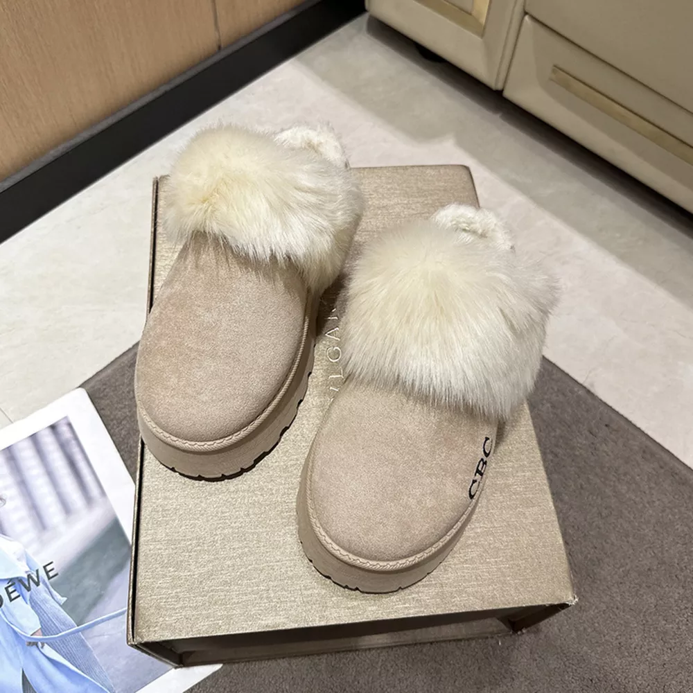 Furry Platform Slippers, image 7