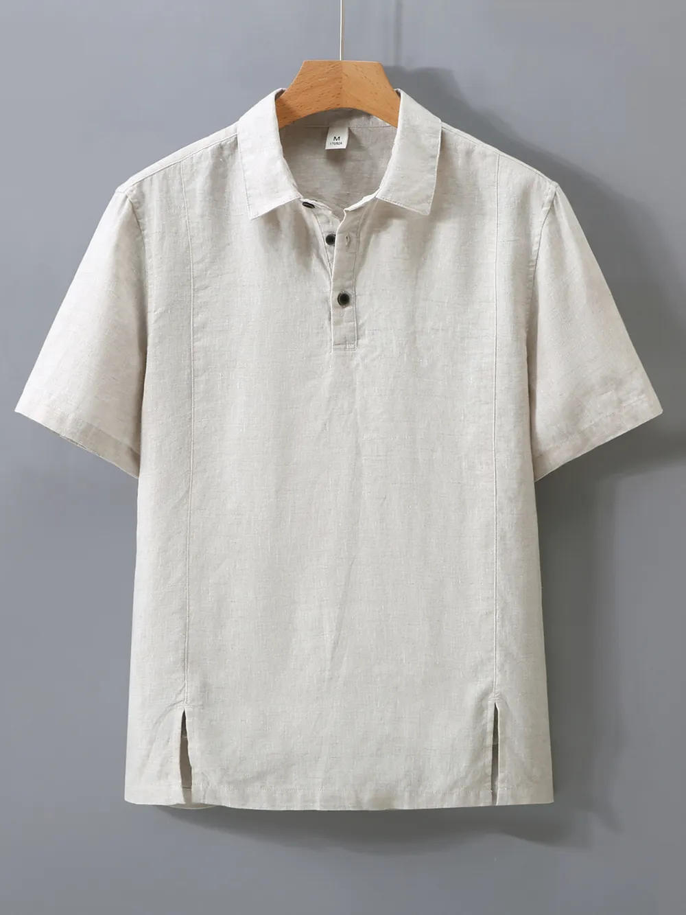 Men's Plus Size Button Detail Short Sleeve Polo, image 4