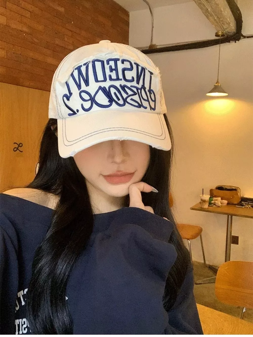 Letter Embroidered Baseball Cap, image 2