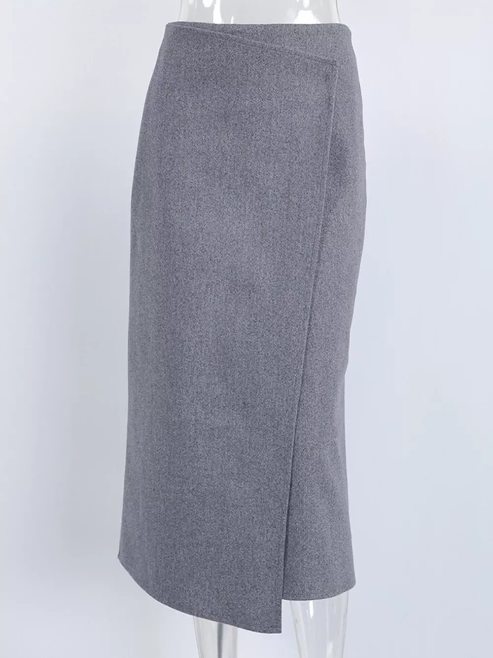 High-Waisted Wrap Midi Skirt, image 12