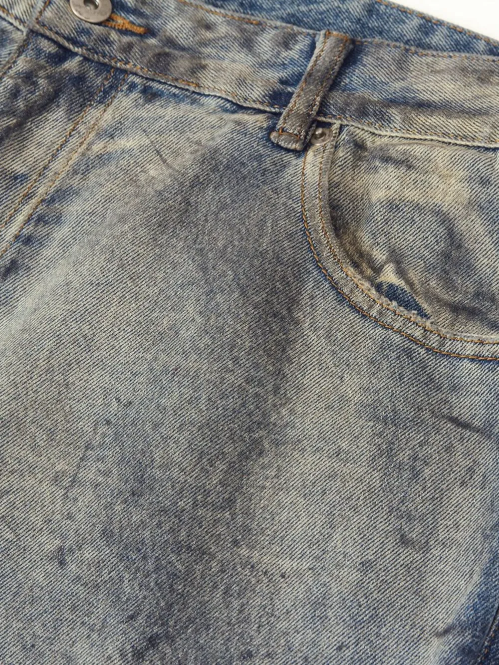 Men's Distressed Washed Straight Jeans, image 5