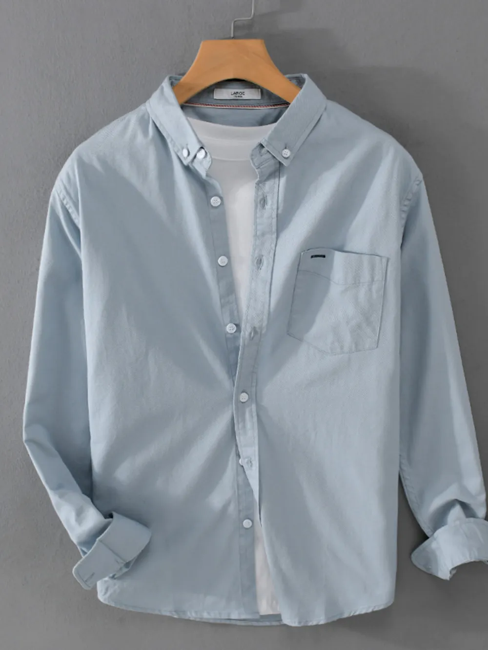 Men's Plus Size Button Up Long Sleeve Shirt, image 2