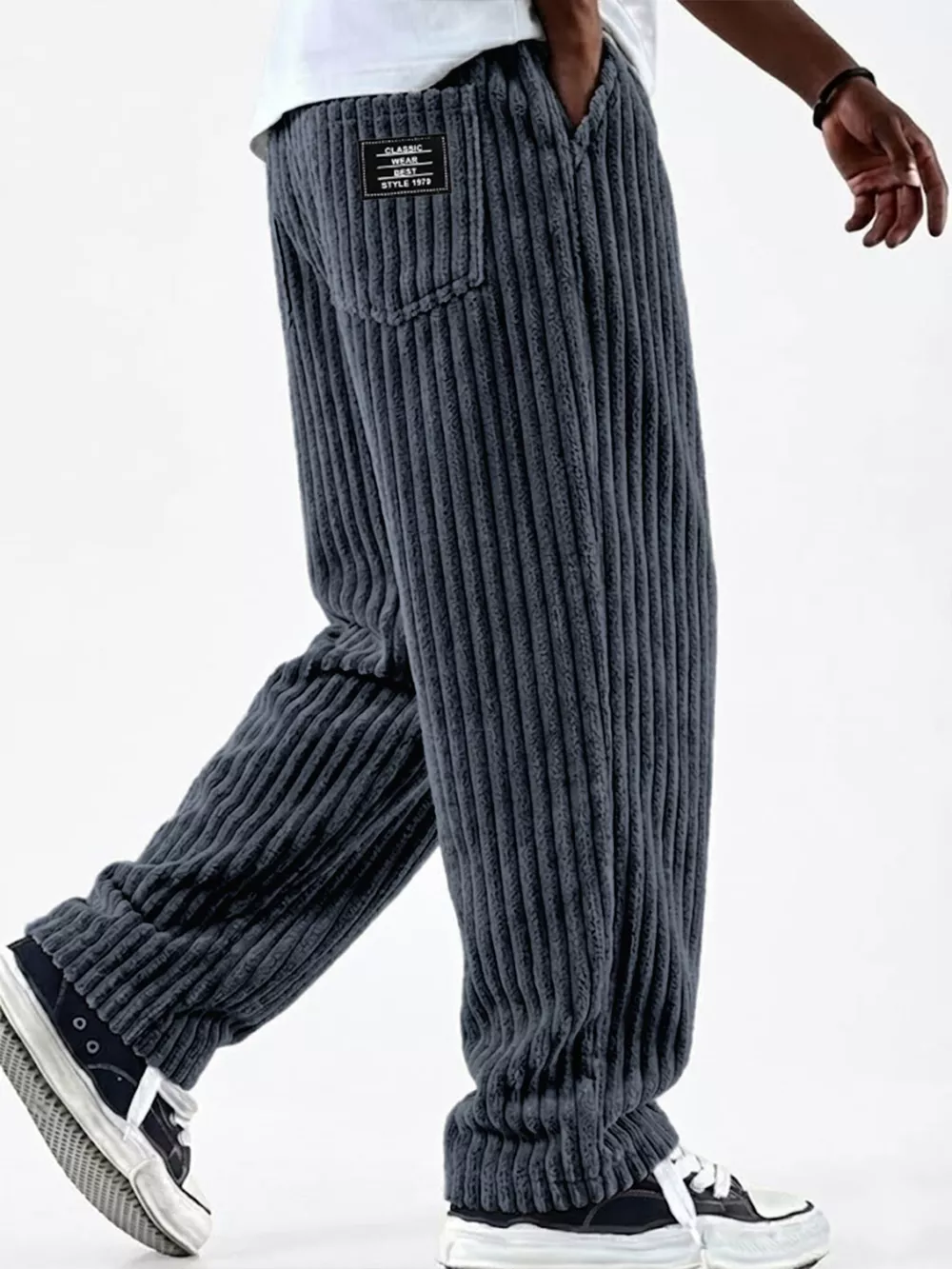 Men's Full Size Casual Corduroy Wide-Leg Pants Plus Size, image 8