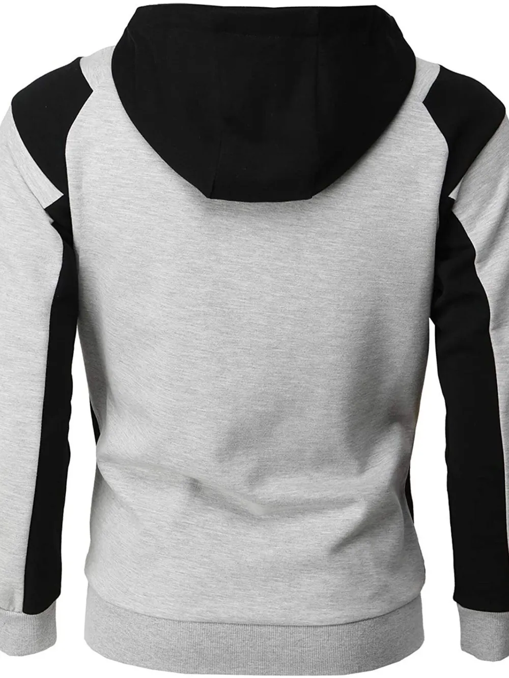 Men's Color Block Zip-Up Hoodie, image 3