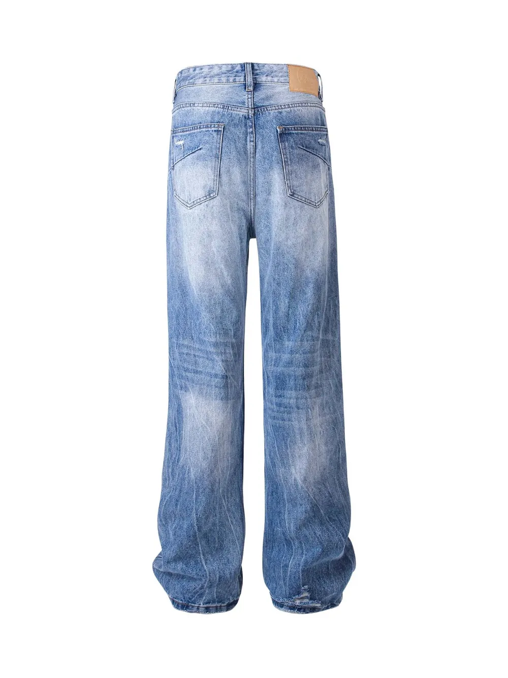 Men's Distressed Wide Leg Jeans, image 3