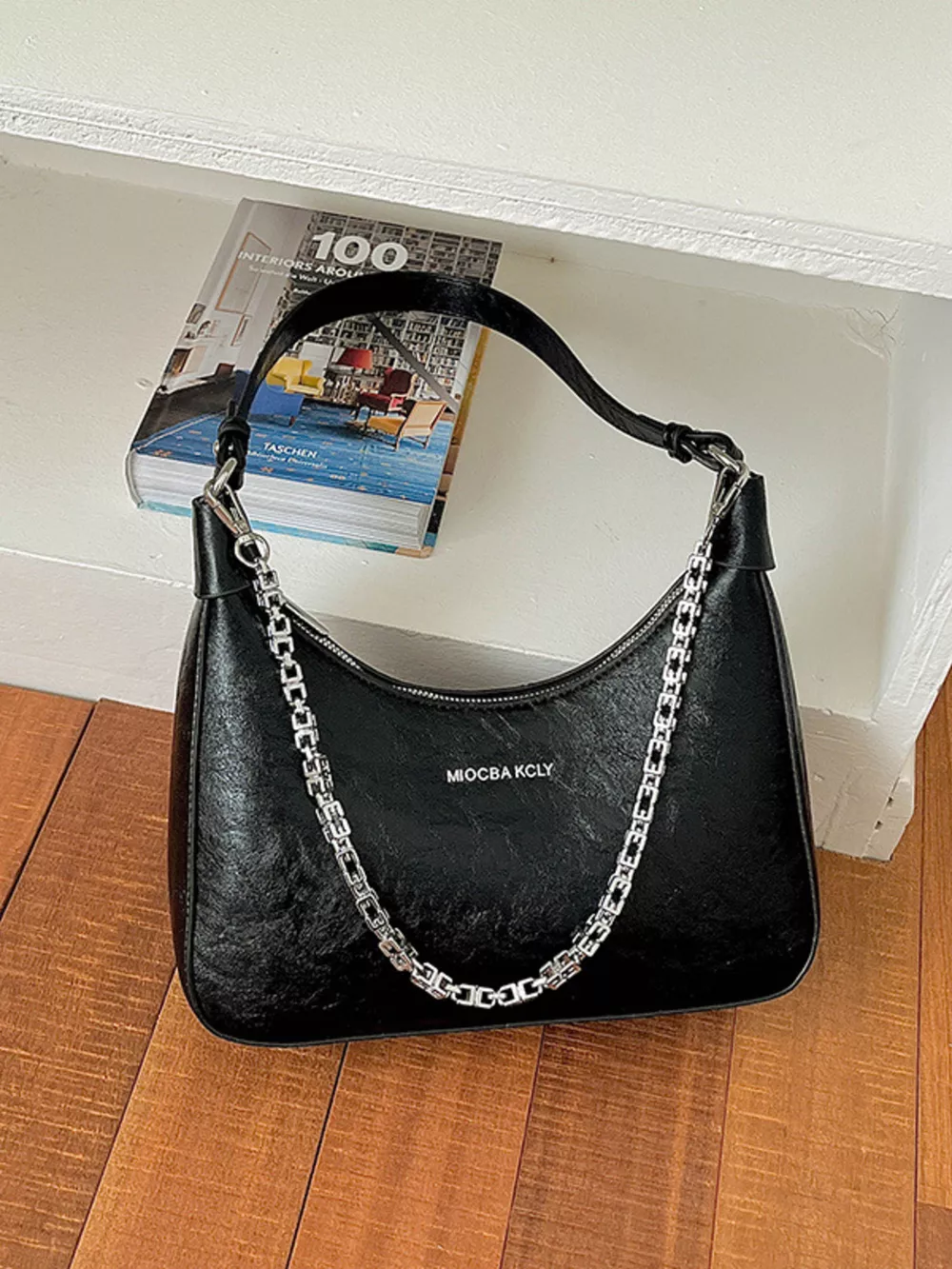 Chain Detail Shoulder Bag, image 2