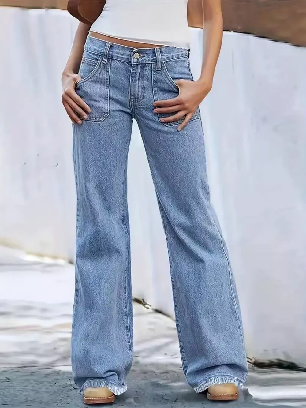 High-Waisted Wide Leg Jeans, image 2