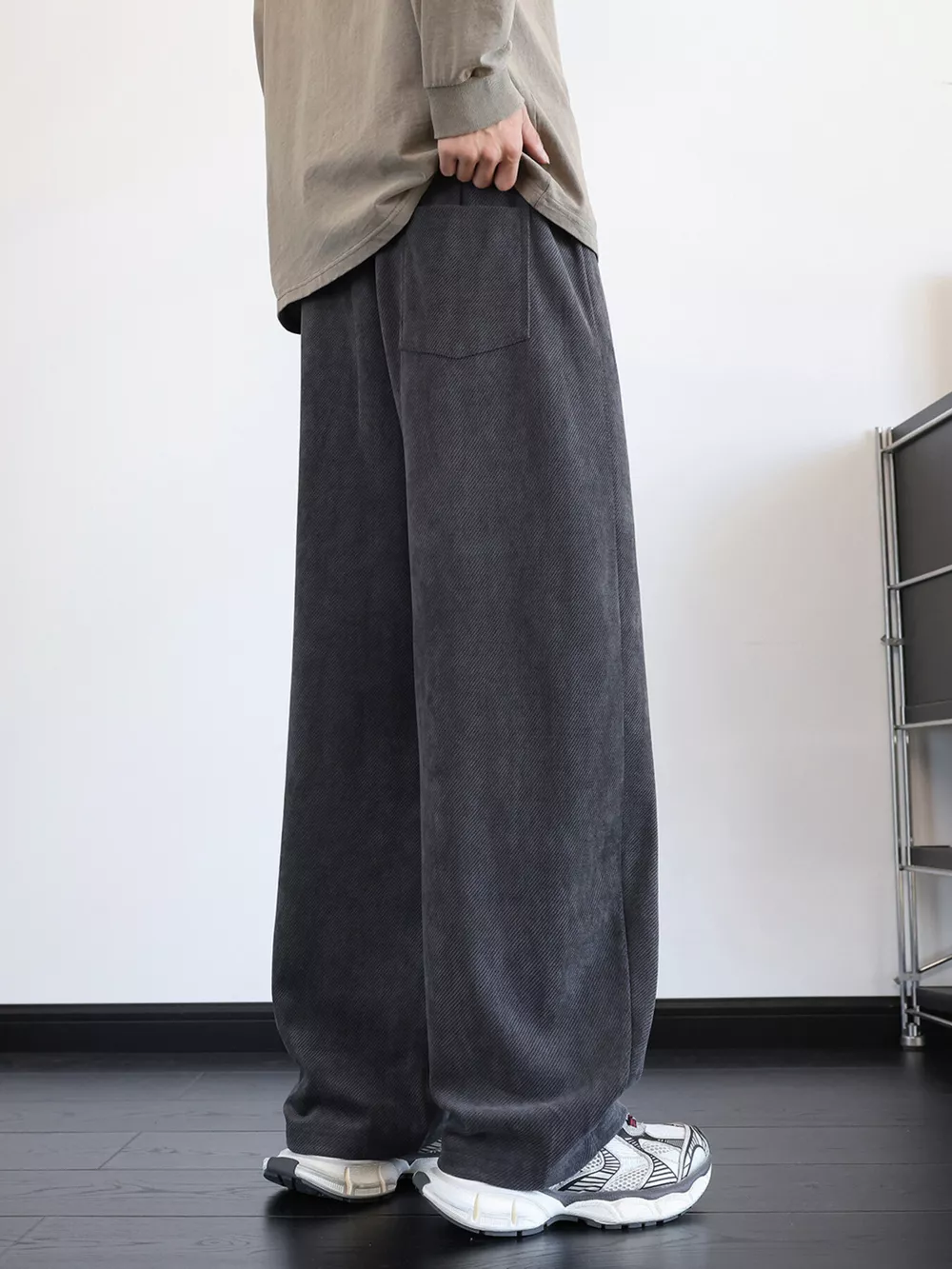 Men's Plus Size Vintage Washed Wide Leg Pants, image 4