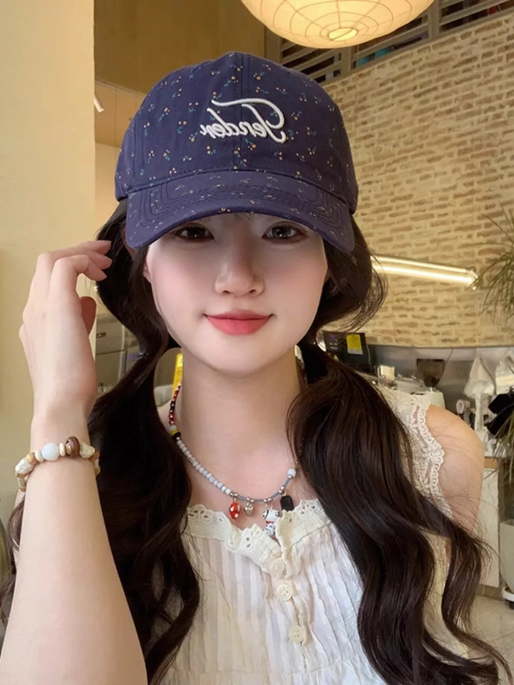Floral Embroidered Baseball Cap, image 4