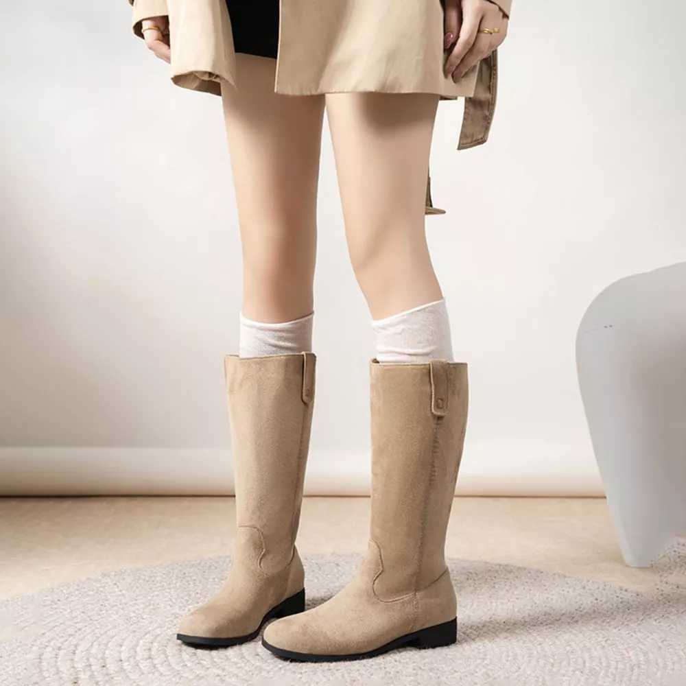 Round Toe Suede Boots, image 5
