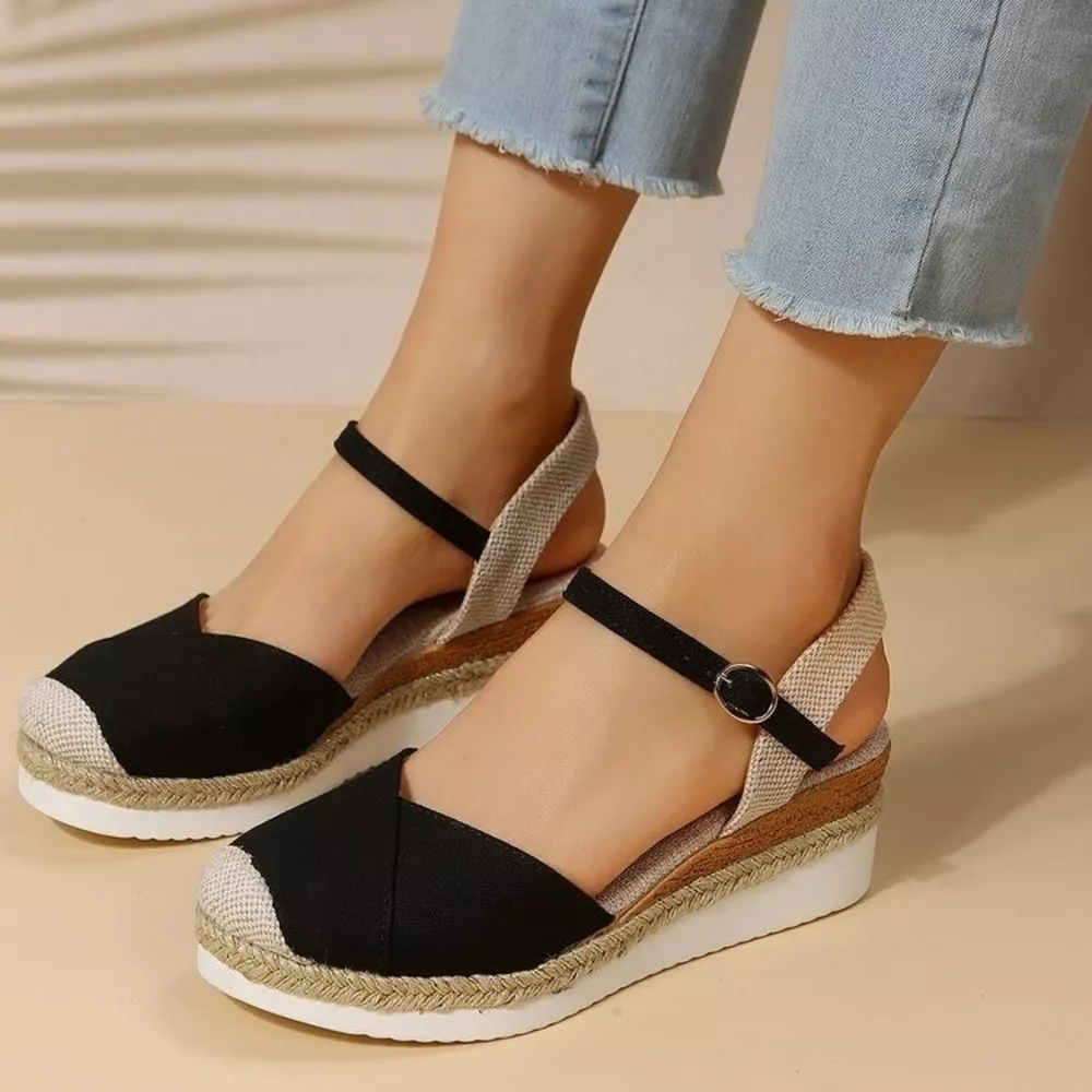 Color Block Wedge Sandals, image 5