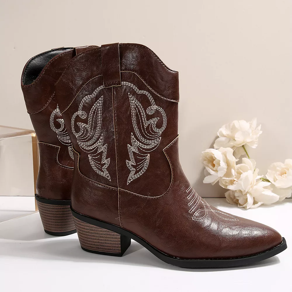 Western Cowboy Boots with Embroidered Design, image 12
