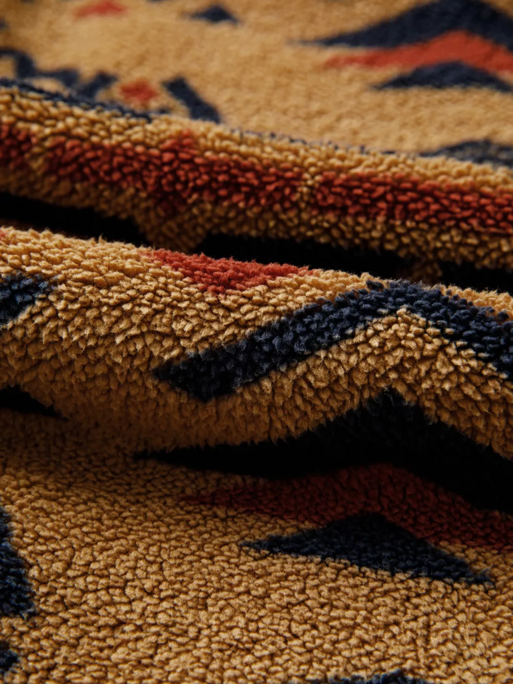 Western Aztec Pattern Fleece Button-Up Shacket, image 9