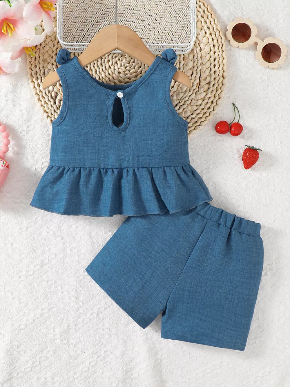 Children's Cherry Peplum Tank and Shorts Set, image 6