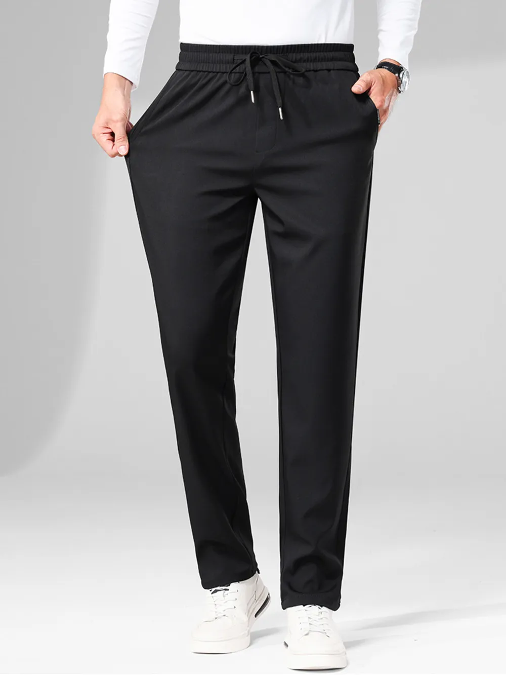 Men's Plus Size Drawstring Pants with Pockets, image 5