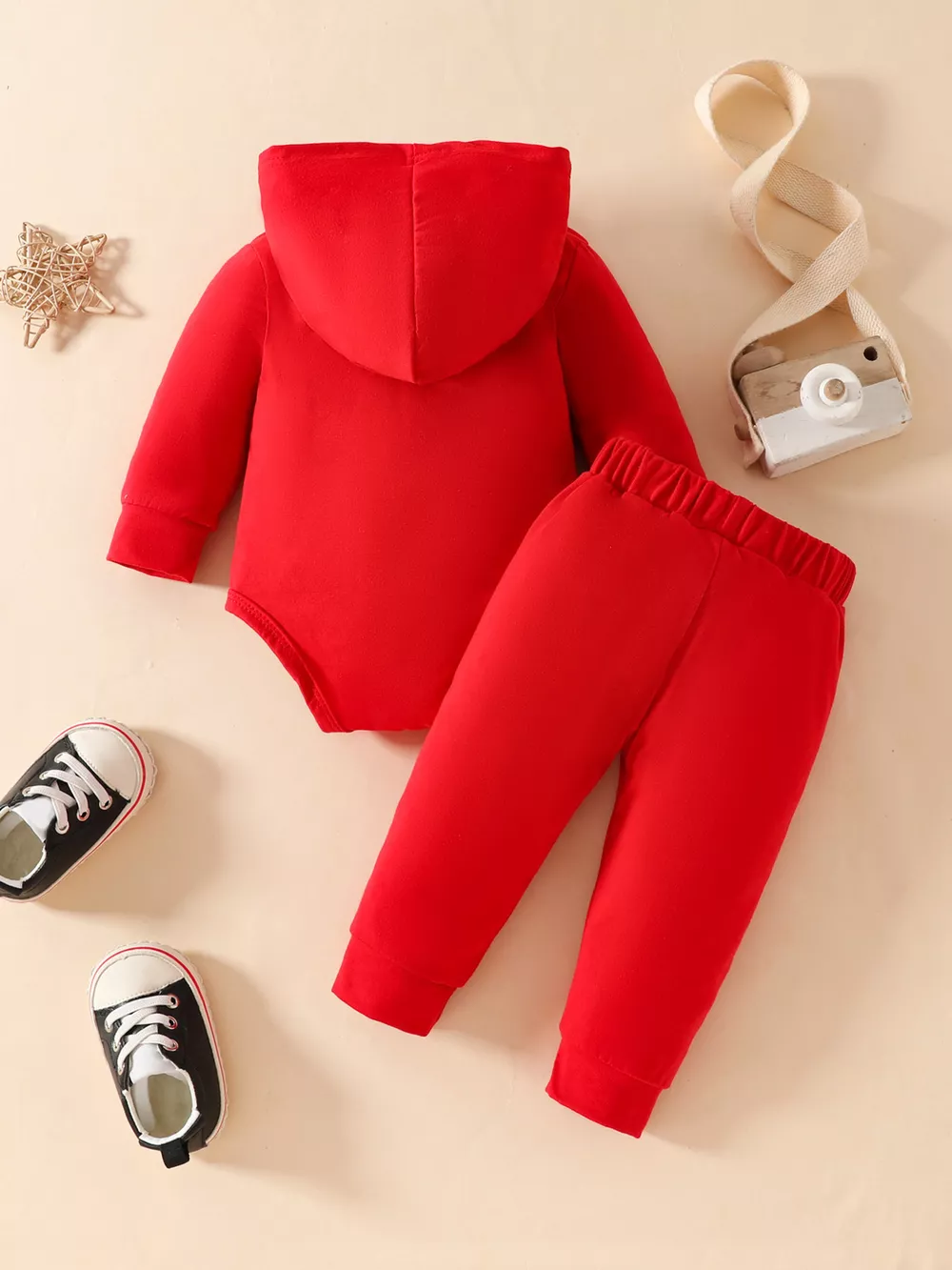 Children's Long Sleeve Bodysuit Hoodie and Pants Set, image 6
