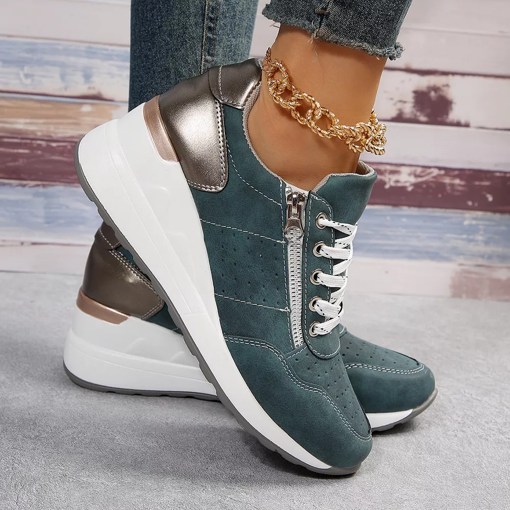 Lace Up Wedge Sneakers, image 11