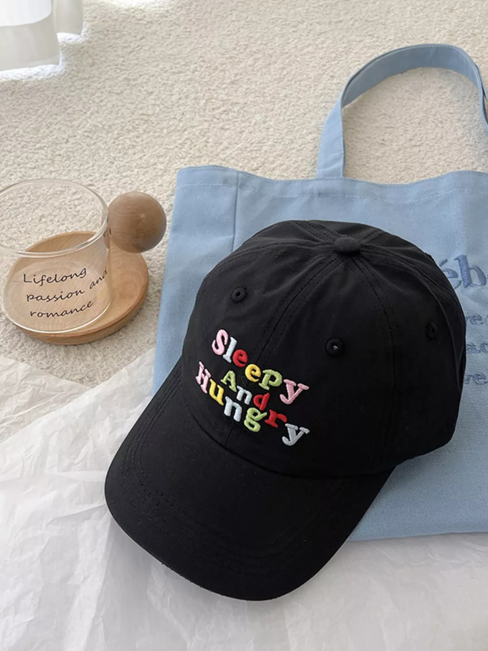 Letter Embroidered Baseball Cap, image 2