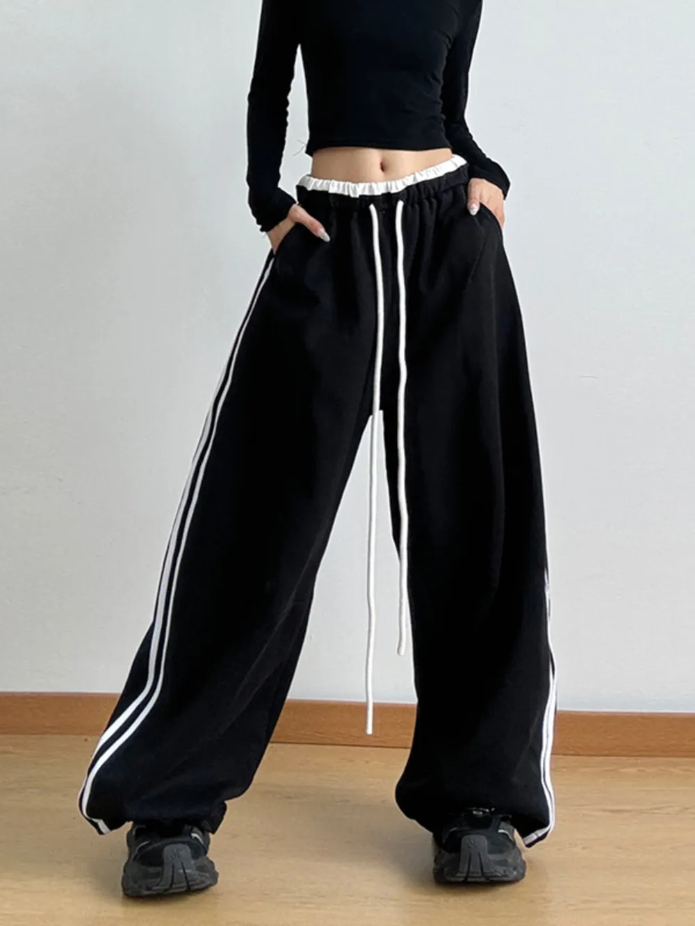 Wide Leg Drawstring Pants, image 7