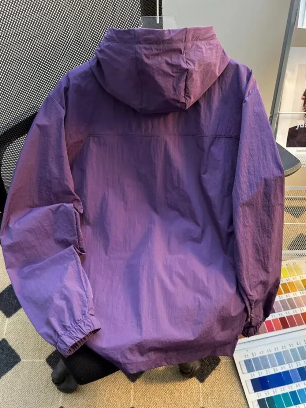 Men's Plus Size Lightweight Hooded Windbreaker Jacket, image 6