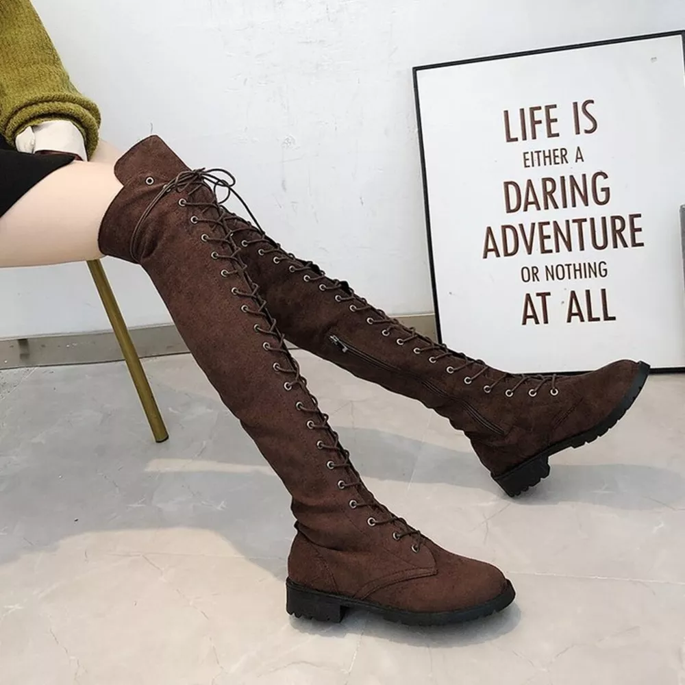 Lace-Up Over-the-Knee Boots, image 12