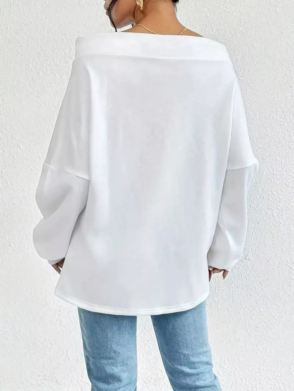 Off-Shoulder Drawstring Sweatshirt, image 11