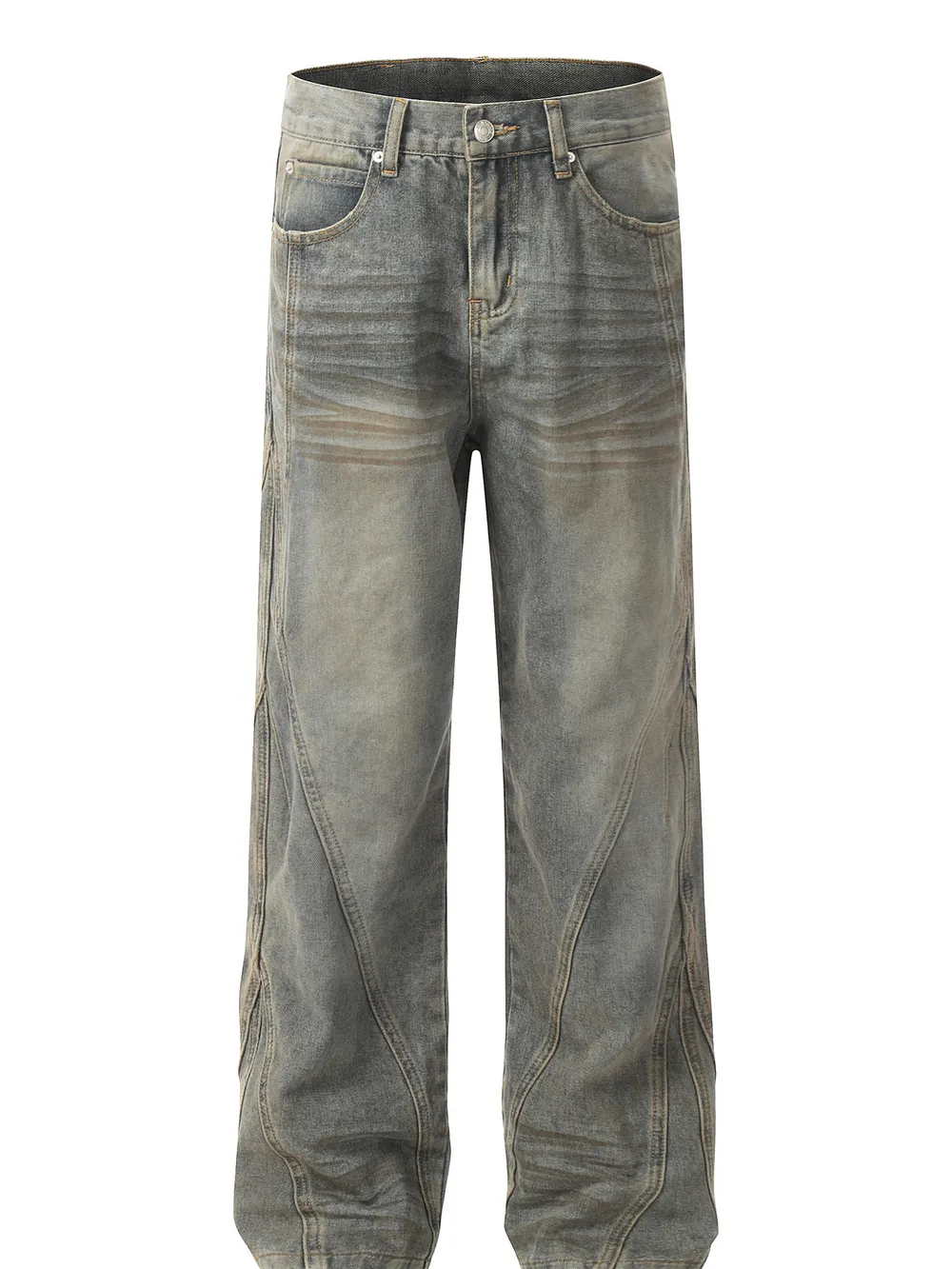Men's Washed Loose Fit Jeans