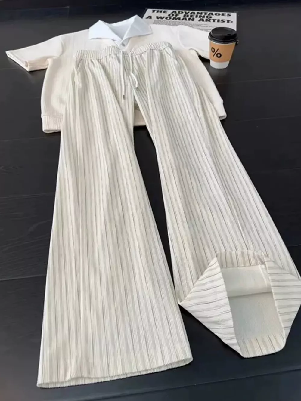 Men's Striped Wide-Leg Casual Pants, image 2
